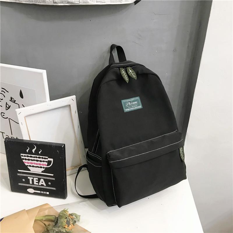Nylon femmes sac à dos étanche sac d'école pour adolescentes 15.6 pouces ordinateur portable sac à dos sac à bandoulière Bolso Mochila Mujer: Black
