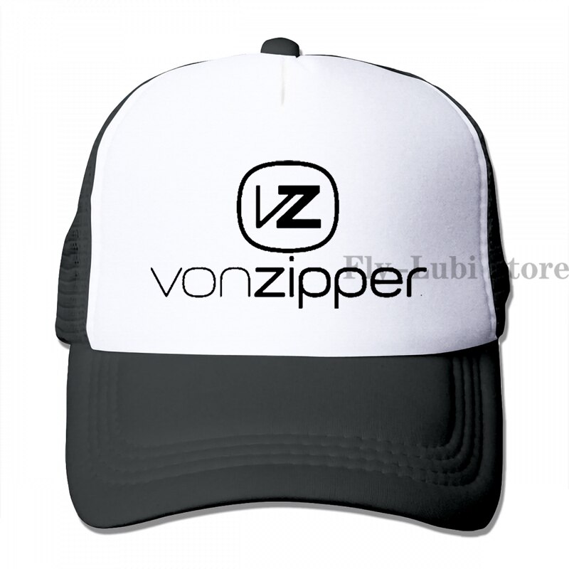 VonZipper SkateBoard Baseball cap men women Trucker Hats adjustable cap: 3-Black