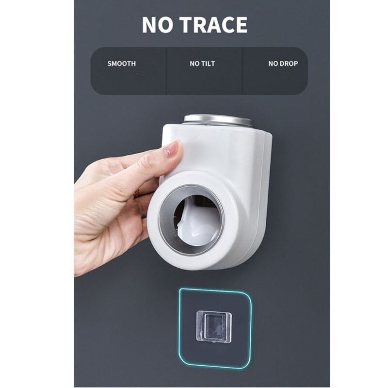 Round Mouth Toothpaste Dispenser Wall Mounted for Family Shower Bathroom Automatic Toothpaste Squeezer Hands Free Apply