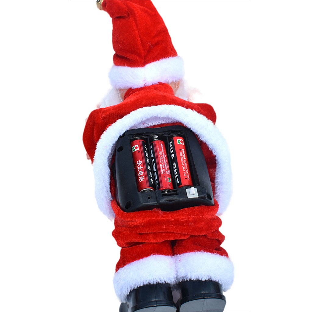 Natal papai noel natal novo presente dança brinquedo musical elétrico papai noel boneca twerking cantando decoração de natal para casa