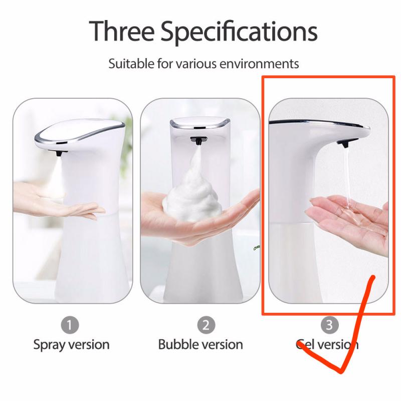 Dosificafor Soap Dispenser Desktop Bathroom Accessories Touchless Automatic Gel Foam Sprayer Antiseptic Dispenser: gel liquid type