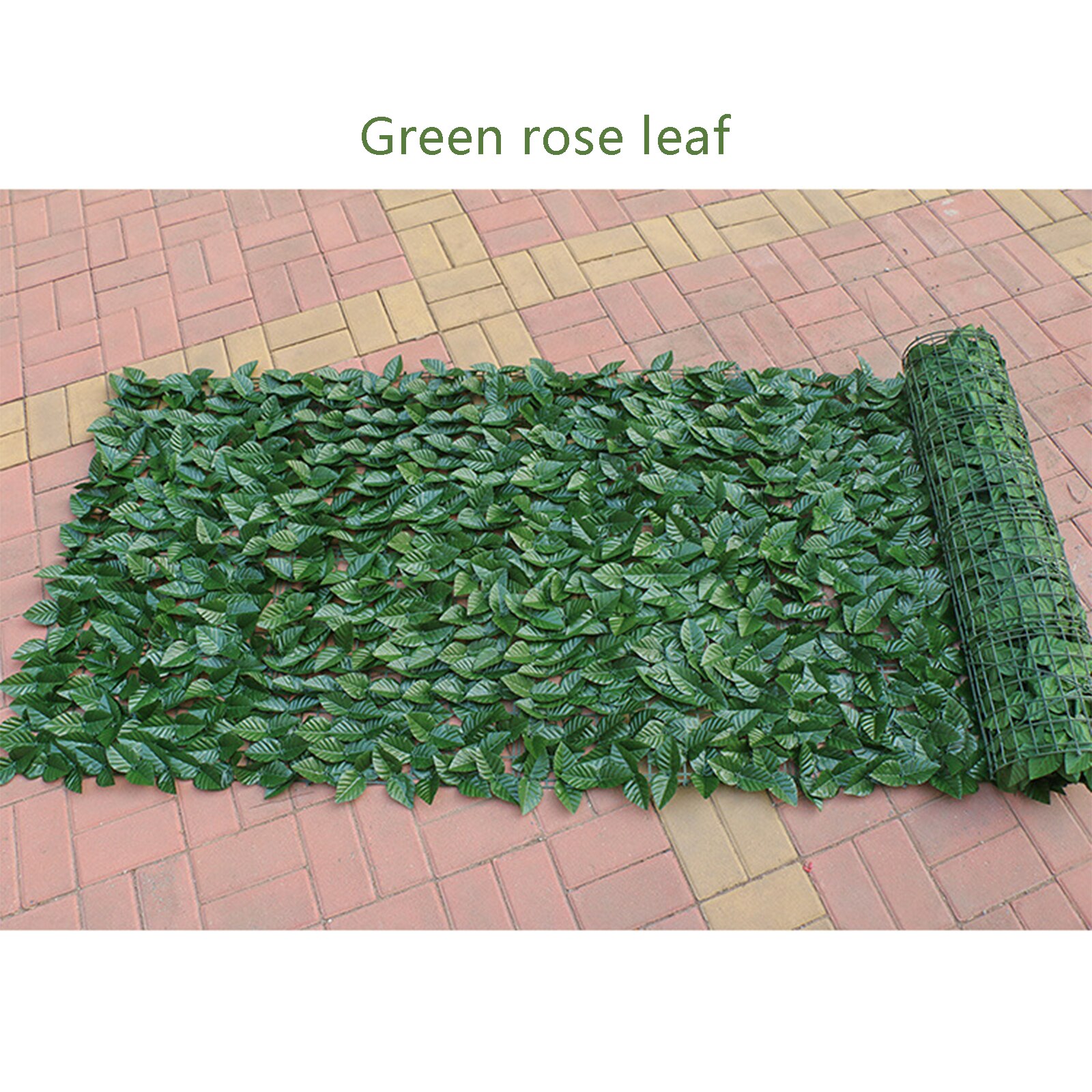 Pastoral Style Artificial Leaves Fence Rectangular... – Grandado