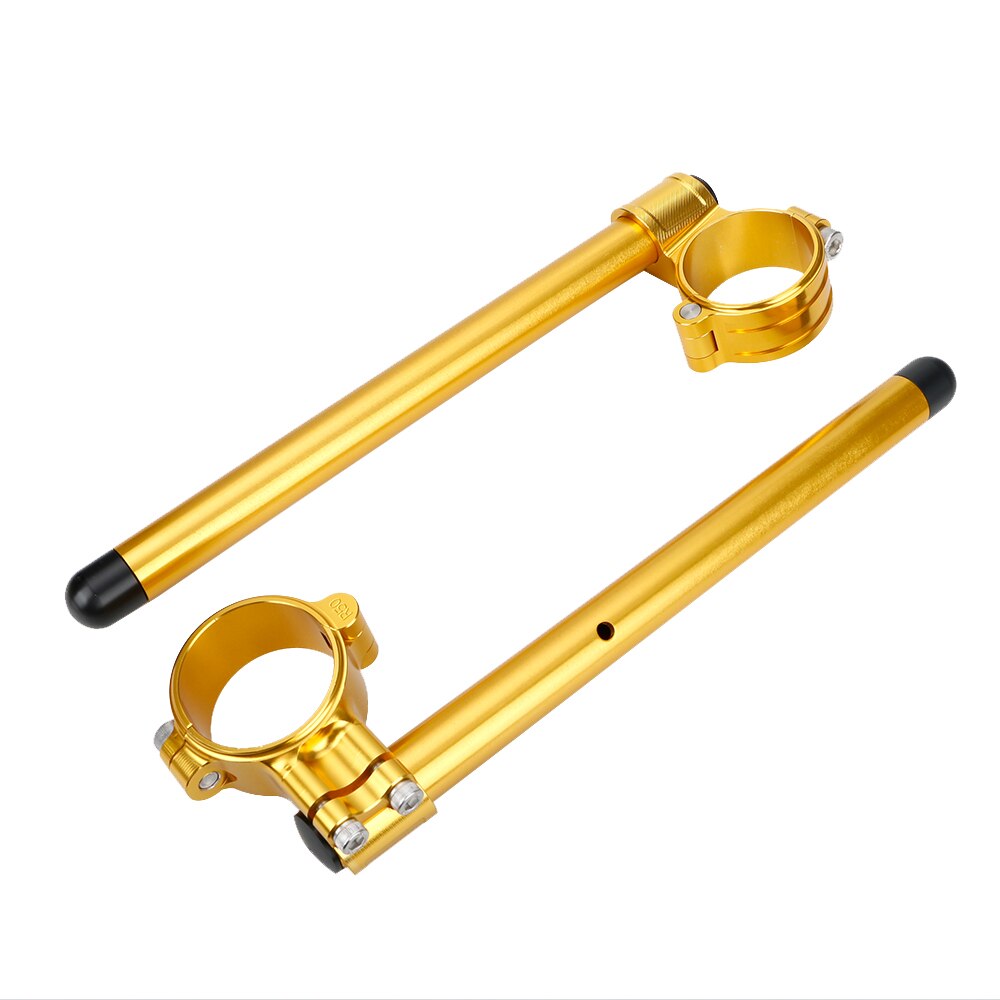 41mm For Triumph Thruxton to Racing Bike Handlebar Moto Adjustable Fork Handle bar Racer Motorcycle CNC Aluminum: 41-gold