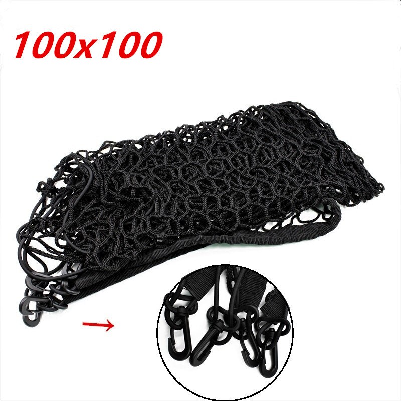 Car Trunk Luggage Cargo Net 120 x 70 or 100 x 100 cm Elastic Storage Nylon Organizer Mesh Nets Universal For All Cars