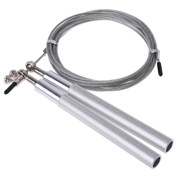 Speed Jump Rope For Boxing Fitness Skip Training With Spare Cable: Silver