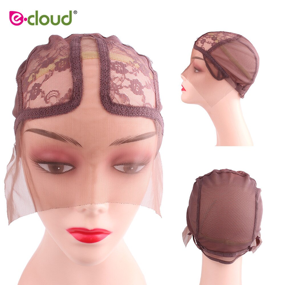 Wig Caps for Making Wigs Full Lace Wig Weaving Cap Mesh Base Machine Made Stretchy Net Medium with Adjustable Strap Black: 1pcs Purple Color