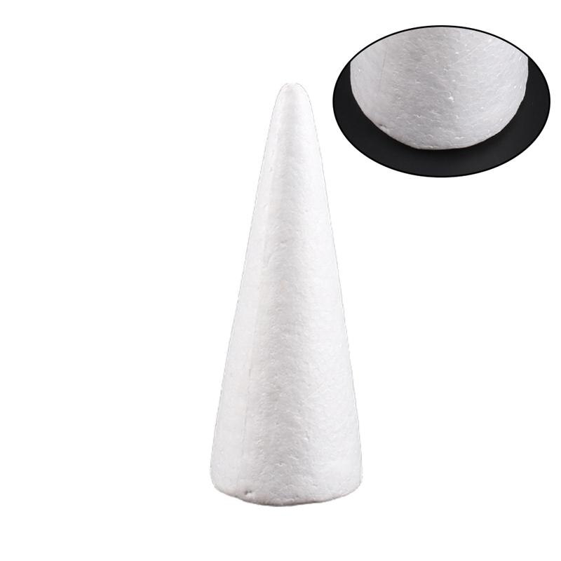 White Solid Foam DIY Cone Children Handmade Craft Cone Accessories for Home Craft Christmas