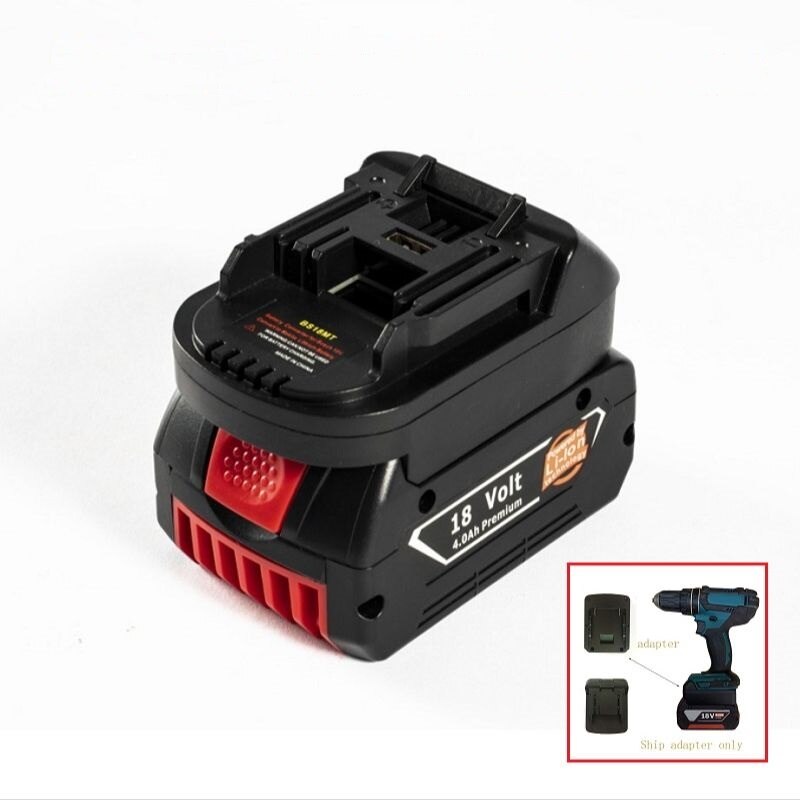 Bs18mt batteri adapter konverter usb til bosch 18v bat 619g/620 batterier konverter til makita  bl 1860 lithium værktøjer
