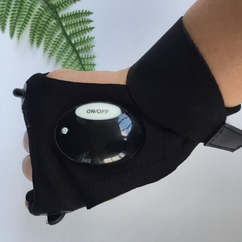 One Finger Gloves Led Light Waterproof finger protector Adjustable Magic Strap outdoor Multipurpose Camping Hiking Lights