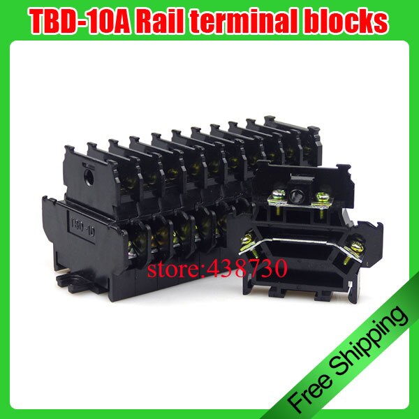 1pcs TBD-10A Rail terminal blocks/ Double Terminal Block / Terminal Block TBD-10