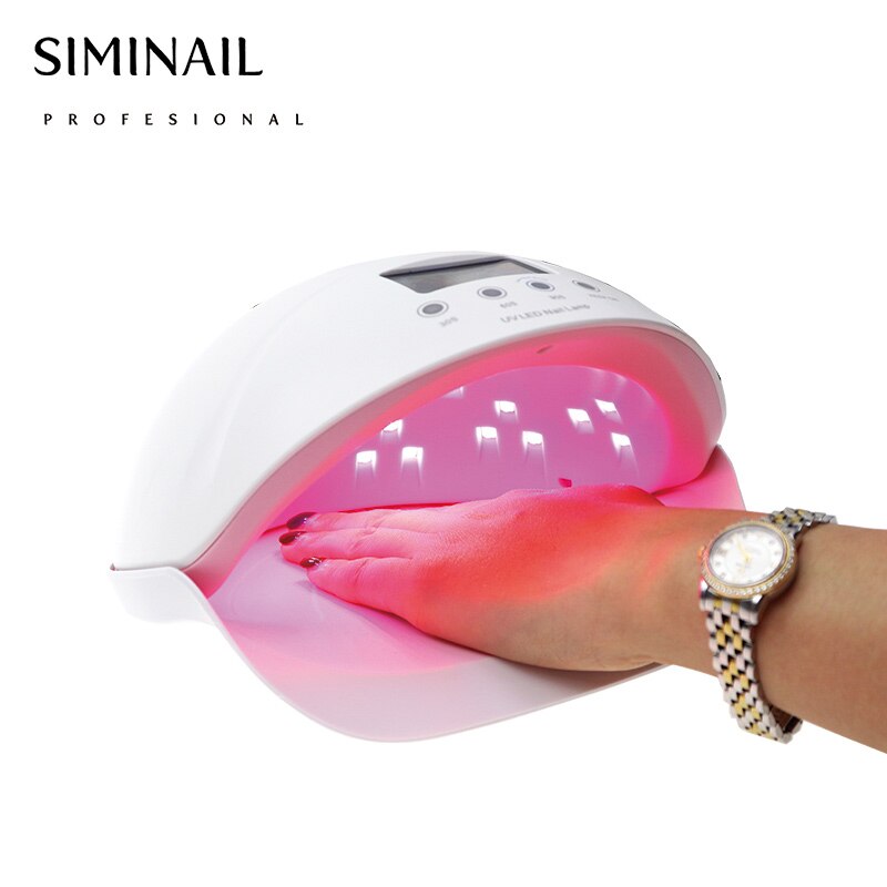 Gel Uv Led Nail Lamp 50W Nail Dryer 50W Dual Rood Licht Voor Curing Alle Soorten Lijm gel Polish Machine Lamp Kraal 30 S 60 S 90 S: Pink Light / VS