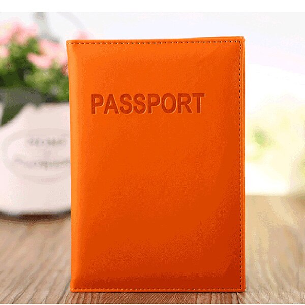 Travel Women Passport Cover Cute Top Leather Pu Passport wallet and case pochette passeport uk russia: Yellow