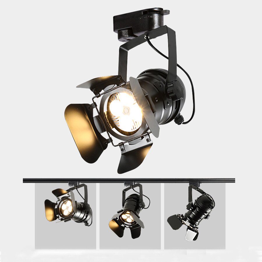 Thrisdar 30 W retro LED track licht vier-leaf stretch track scheinwerfer kleidung shop mall COB led-strahler