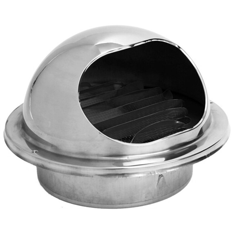 250mm avluftshuv av rostfritt stål, väggventileringskåpa, luftventilationsutloppsgaller för utloppsgaller