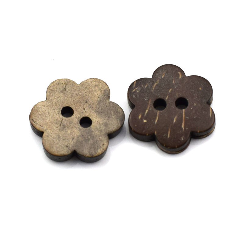 30 stuks bloemvormige knopen, schelpvormige knopen voor doe-het-zelf scrapbooking, kokosnootknopen voor knutselwerkjes, knopen voor doe-het-zelf naaien scrapbooking