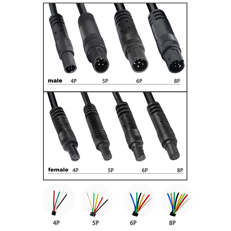 4pin 5pin 6pin Mannelijk Naar Vrouwelijk Snoer Auto Voertuig Dvr Verlengkabels Dashcam, Omgekeerde Camera Video, Auto Recorder Kabel