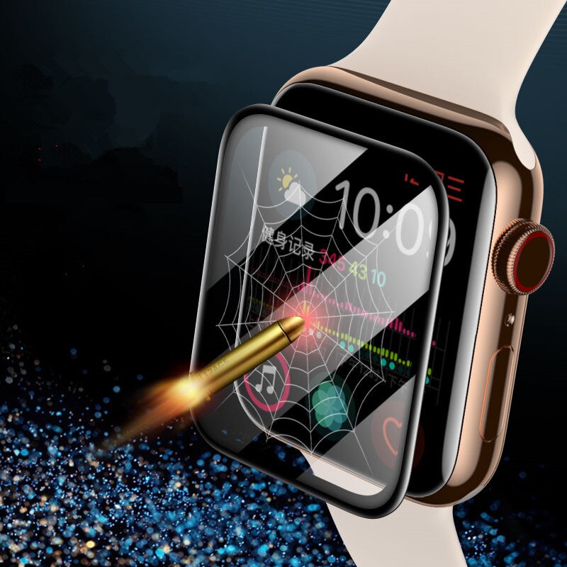 Screen Protector Glas Voor Apple Watch 5 44Mm 40Mm Iwatch Serie 4 3 2 1 42Mm 38Mm 3D Volledige Rand Film Apple Watch Accessoires 44