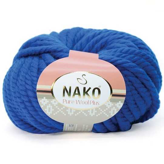 Wool Knitted Yarn - 16 Color Options - 30 Meters(100gr) - Knitting Yarn Ball - Nako Pure Wool Plus - Cardigans - Sweaters - Shawls - Beanie - Scarf - Berets - Poncho - Autumn - Winter - DIY: 5329