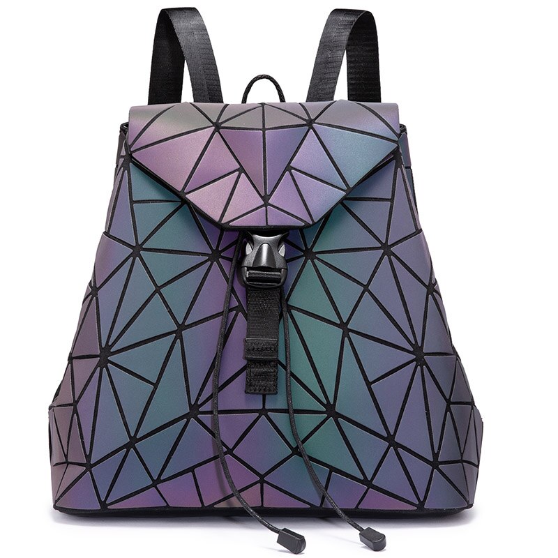 Mochila plegable para mujer, conjunto de 3 uds. De 3 uds., con geométrico: L