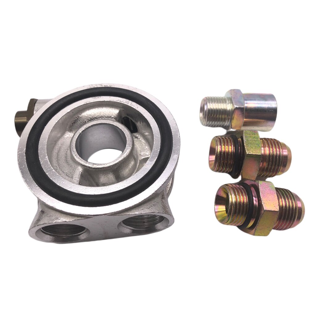 Universal M20*1.5 Inlet AN 10 Outlet Oil Filter Cooler Sandwich Plate Adapter
