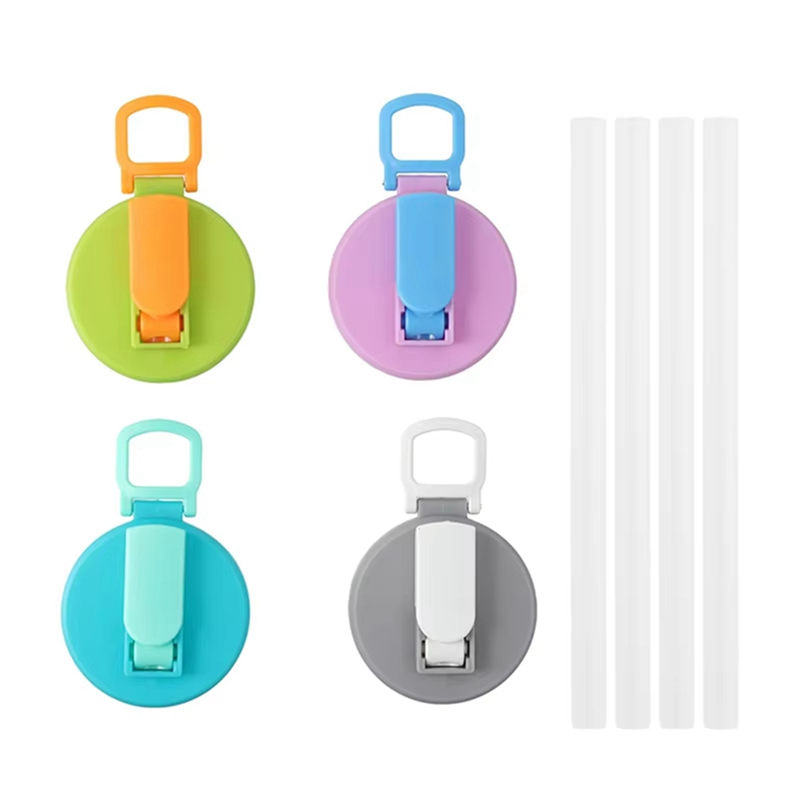 4 szt. Pokrywki robić puszek po napojach, wymienne osłony na puszki odporne na zachlapania ze słomkami kubek na napoje sokowe, akcesoria robić butelek-najlepiej sprzedające się