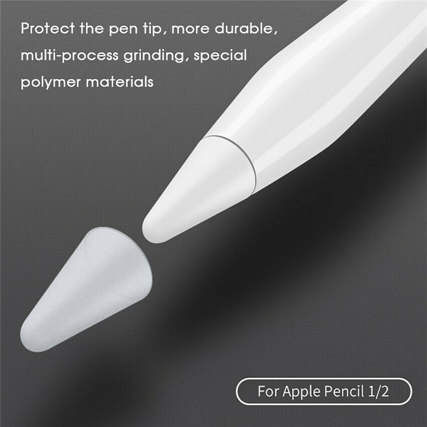 Punta de reemplazo de silicona silenciosa, 8 piezas, cubierta de piel para Apple Pencil de primera generación, Stylus Pen Tip Cover