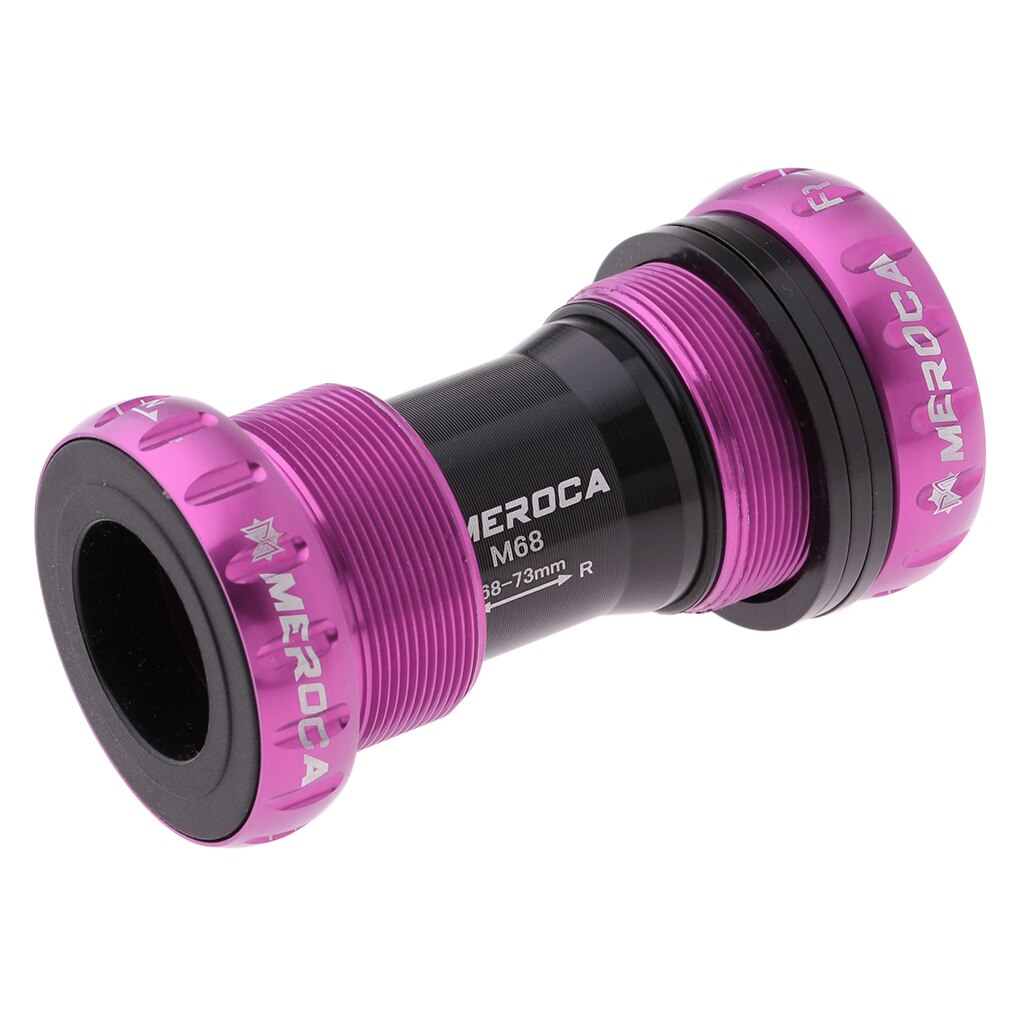 Mountain Road Bike Thread Type BB68-73mm Bottom Bracket Cycling Bicycle Axis: Purple