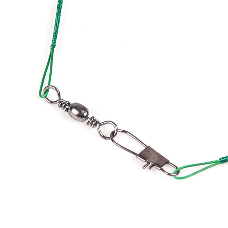 Laisse de Leader en fil d'acier tressé Anti-morsure, 1 pièce de 15/20/25/30CM, fil tressé Anti-enroulé Durable pour la pêche, poids 1G, 14KG