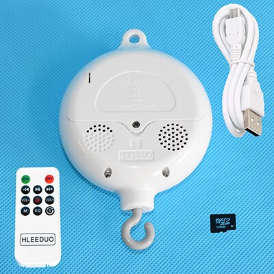 Rotary Baby Crib Mobile Bed Bell Toy Holder Arm Bracket Hanging Music Box White For Boys Girl Newborn 0-12 Months Rattles Toys: remote control 284