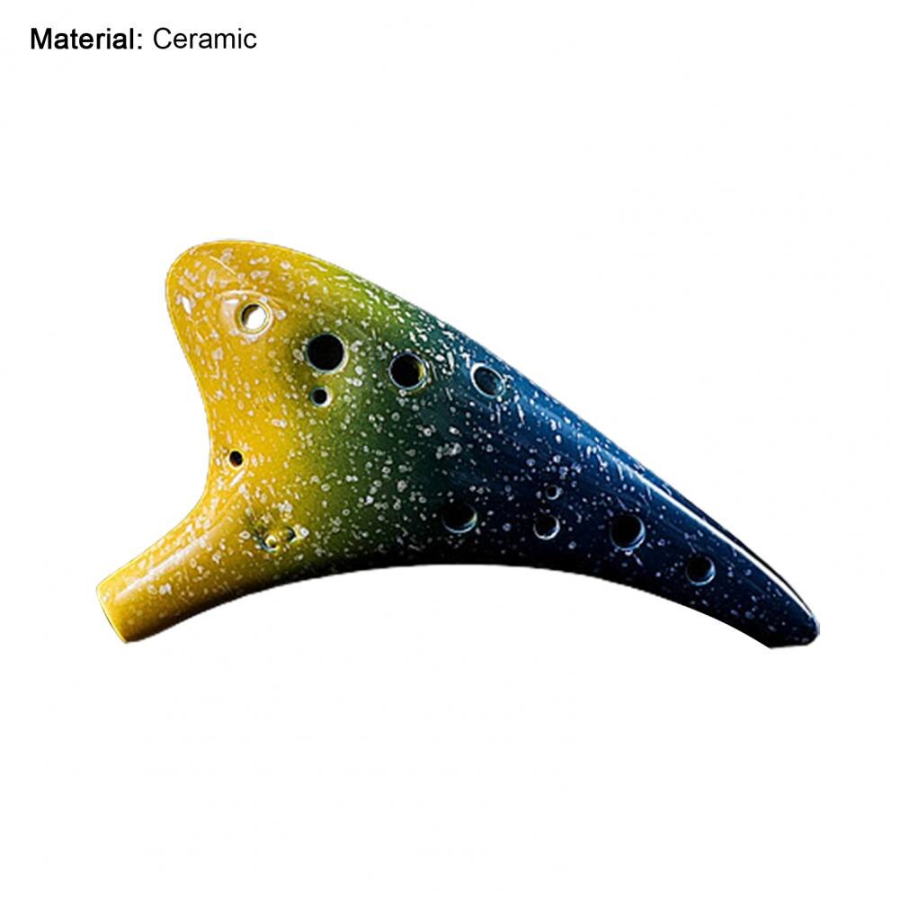 Alto C Ocarina 12 Hole Musical Collection Ceramic Tenor Ocarina Flute Instrument for Beginner Musical Instruments