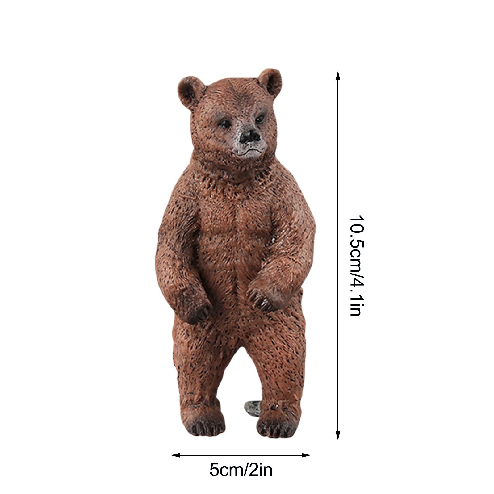 Realistic Woodland Grizzly Bear Toys Figurines Forest Animal Brown Bear Family Figures Home Decor Collection Cake Toppers