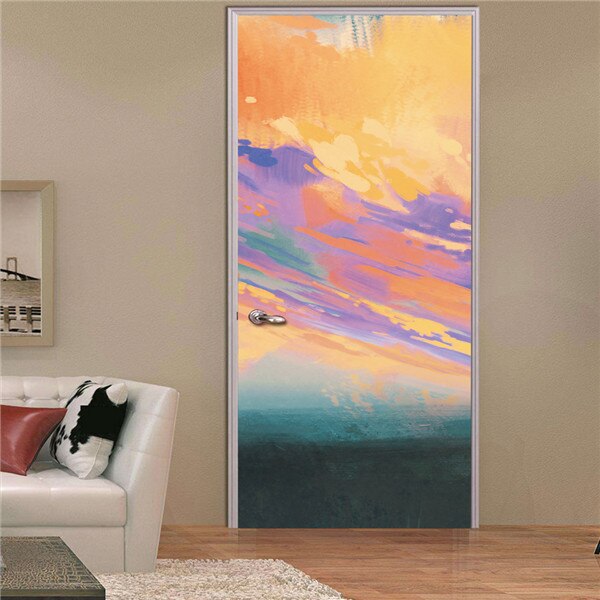 Europese Restaurant Deur Sticker Universele 3D PVC Behang DIY Waterdichte Muurschildering Sticker Voor Woonkamer Slaapkamer Home Decor: MT236