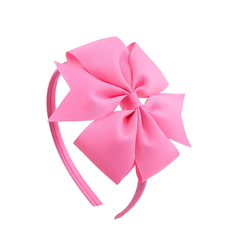 Diadema de flores grandes de 3,7 pulgadas, banda para el cabello para niñas, aro para el cabello hecho a mano sólido, cinta de grogrén, accesorios para el cabello,