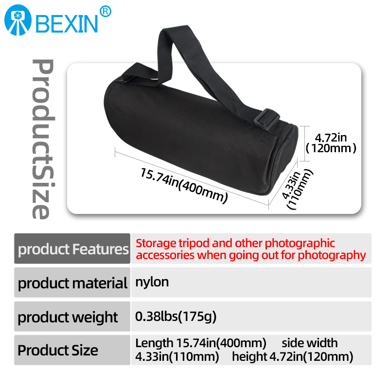 Fotograferingsutstyr stativpose kamera stativ oppbevaringspose beskyttelsespose nylonmateriale 50cm 40cm til kamerastativ: 40cm