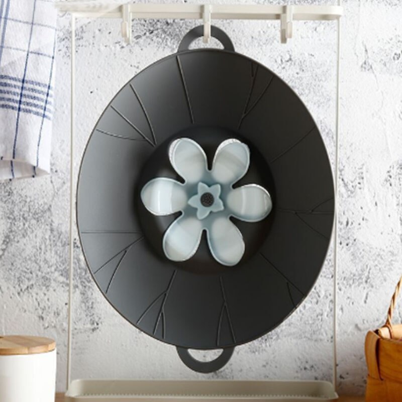 Silicone flower spill-proof pot lid universal use kitchen utensil tool rotation pot cover lids