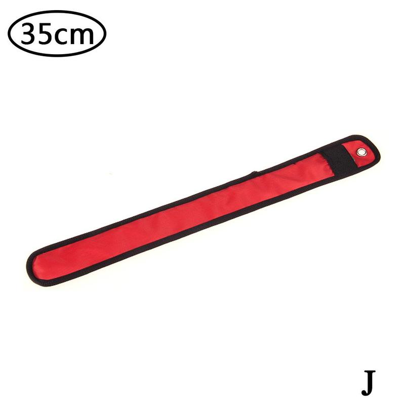 Running Luminous Bracelet LED Glow Light Up Wristbands Flashing Arm Wrist Band Safety Gear Lights For Outdoor Sports: 35cm-red