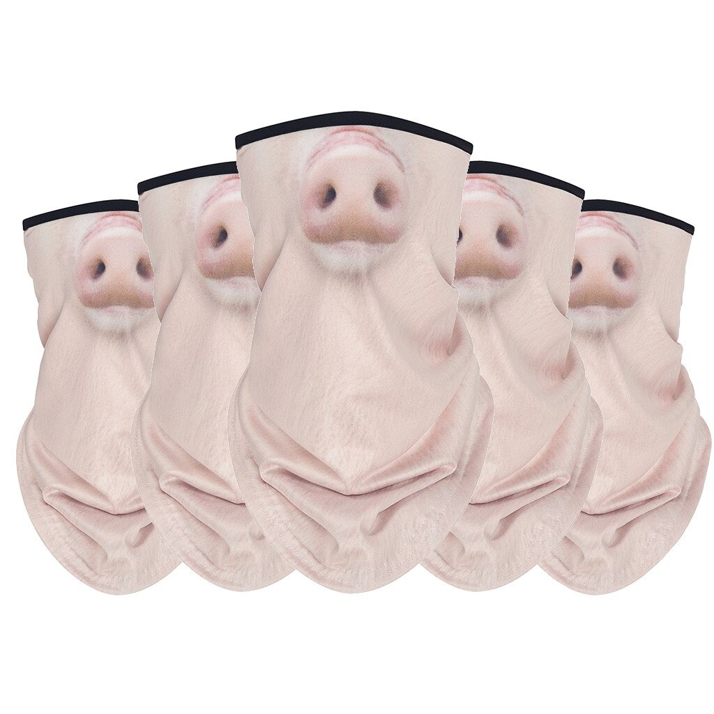 5PCS Unisex Rave Bandana Neck Gaiter Tube Headwear For Women Men Face Scarf Protective Silk Scarf bandana Handkerchief#T2: K