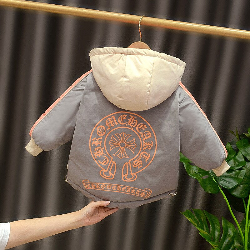 IENENS Boys Jacket Winter Coats Warm Cotton-padded Clothes Outwear 2-5 Y Child Thick Long Jacket Kids Hooded Snowsuit Overcoat