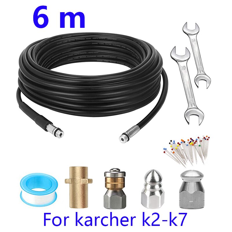 ROUE furet deboucheur canalisation deboucheur canalisation haute pression Nettoyeur à pression Karcher K2-K7, égouts et égouts, nettoyage de tuyaux, déblocage de tuyaux, buse de câble pour lavage nettoyeur haute: Incolore
