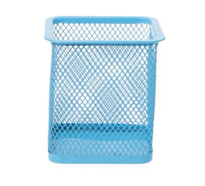 Rectangular Mesh Style Metal Pencil Holder Organizer Desk Pen Containers