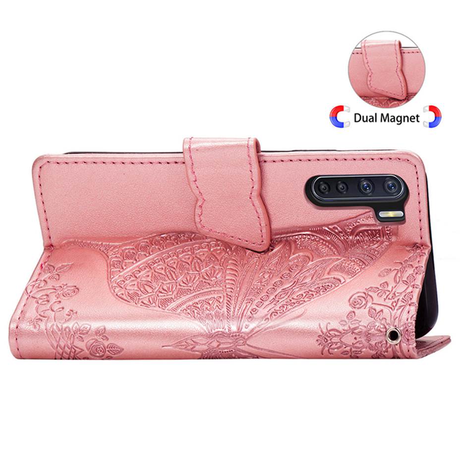 3D Vlinder Flip Case Voor Oppo A91 F15 Case Wallet Leather Telefoon Case Op Voor Oppo A91 F15 Cover