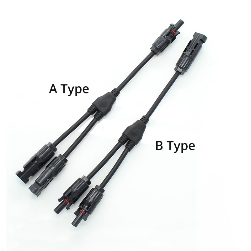 2 in 1 Solar Solar Connector Parallel branch Connector Male to Female Solar Parallel Connector DIY Solar Kits System