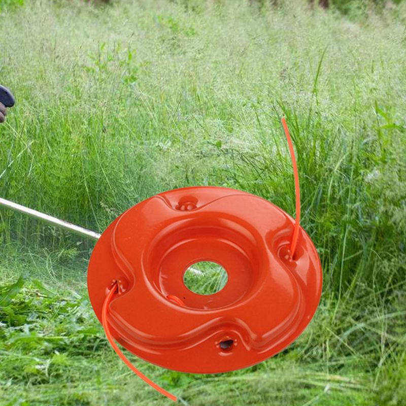 Universal Trimmer Head with 2 Lines String Brush Cutter Blade for Lawn Mower Gar