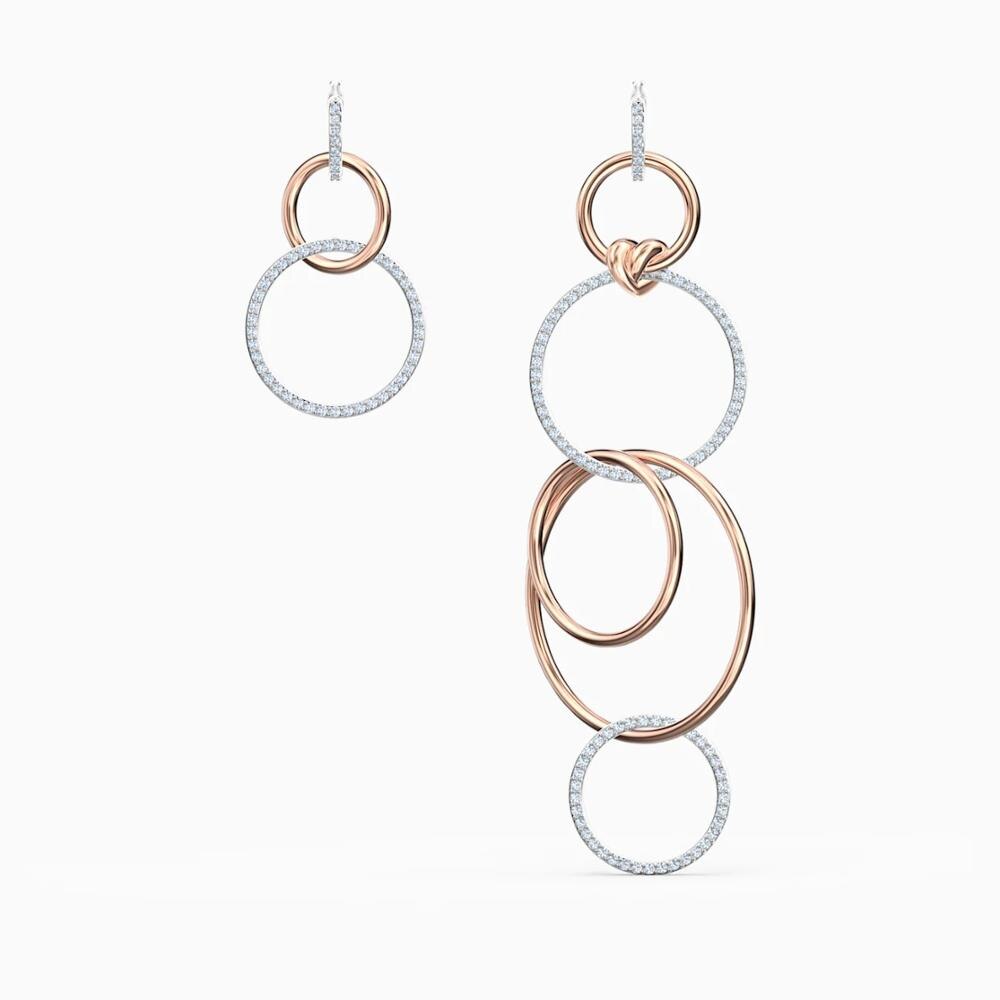 Original SWA Earrings with Original Logo Flowers Heart Round Shape Charm Women Jewelry: 5520652