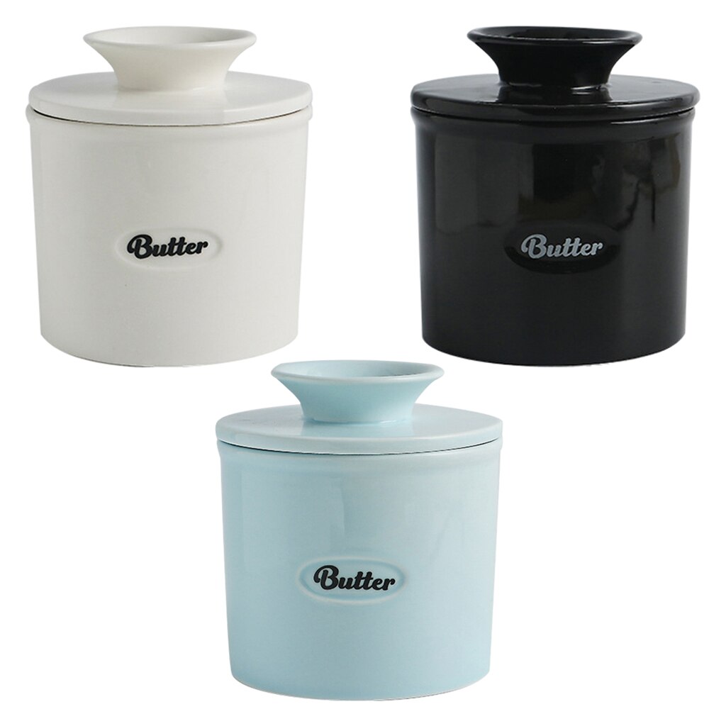 Cute Handmade Ceramic Butter Crock Fresh for Counter Easy Clean for Oven