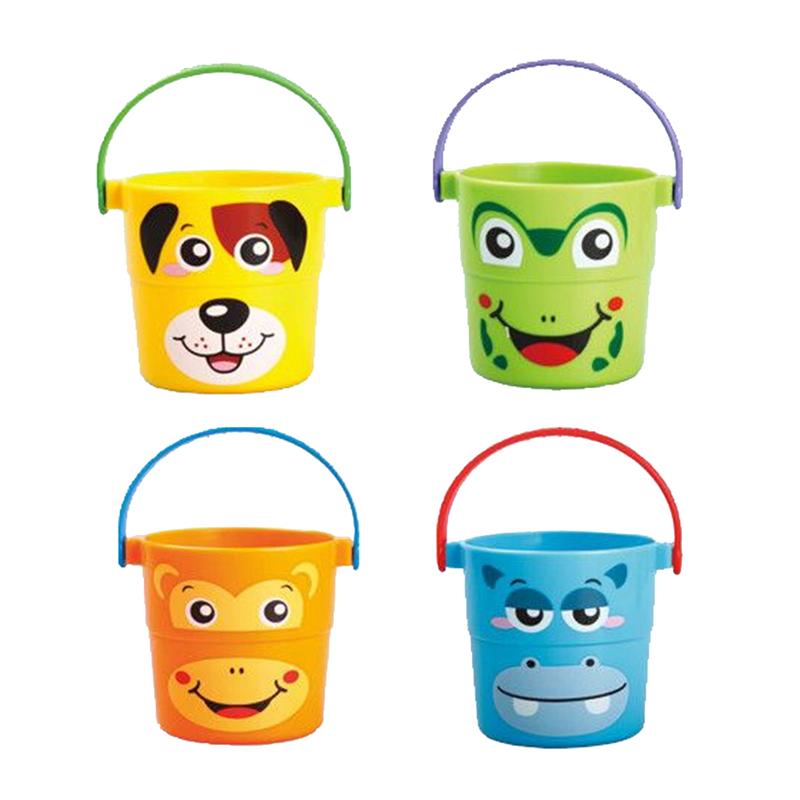 Juguetes de baño en forma de Animal para bebés, apilar y apilar cubos, juego de baño, herramienta de agua, bañera para niños, 4 Uds.: Default Title