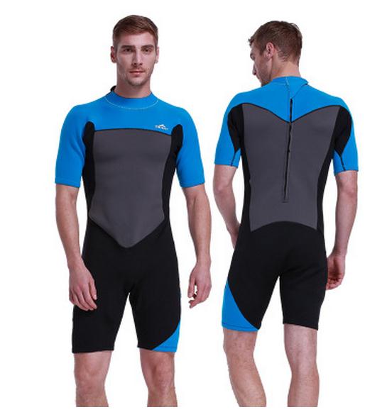 Combinaison de plongée en néoprène 2mm pour hommes et femmes, tenue chaude une pièce, à manches courtes, pour le surf, le snorkeling, la protection contre les éruptions cutanées: men / factory M