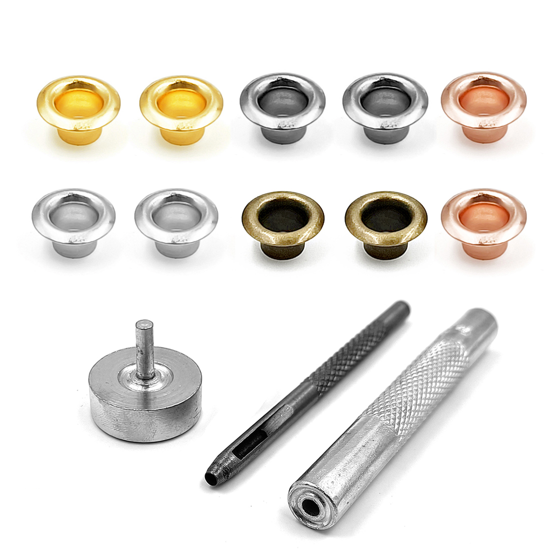 200Pcs 4Mm Gat Metalen Oogjes Grommets Met Wasmachine Punch Set Tool Diy Kleding Schoenen Riem Cap Tags leathercraft Accessoires