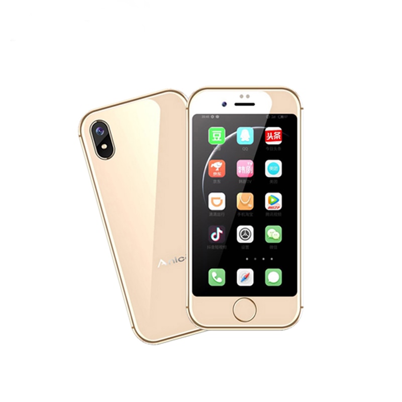 Anica I8 Super Mini Smartphone 2.54 "MTK6580M Quad Core 2 GB RAM 16 GB ROM 3G GPS WIFI Android 6.0 ultra-mince de luxe carte téléphone portable
