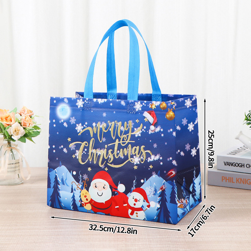 Sacs joyeux noël pour emballage , sacs pliables de noël, fourre-tout de noël, flocon de neige, rangement de du père noël: jaune clair